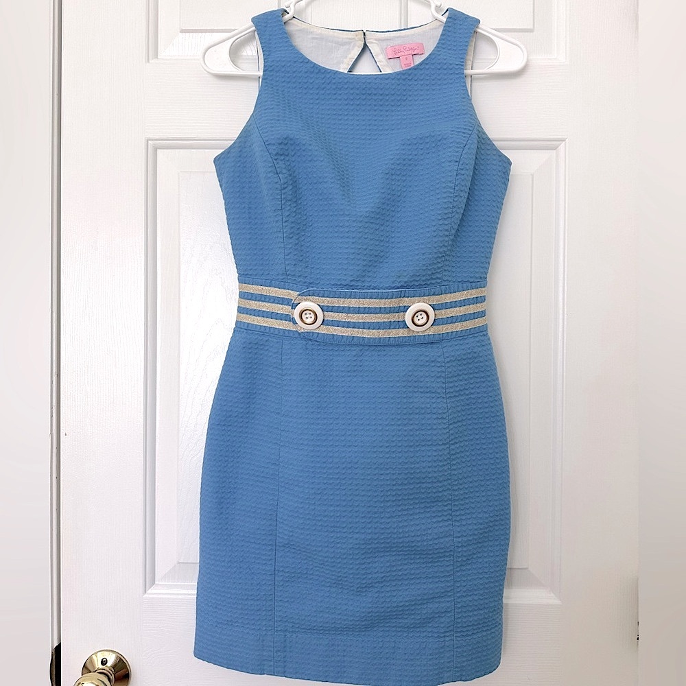 Gorgeous Lilly Pulitzer Tide Blue Kirkland Mini Dress - Size 0